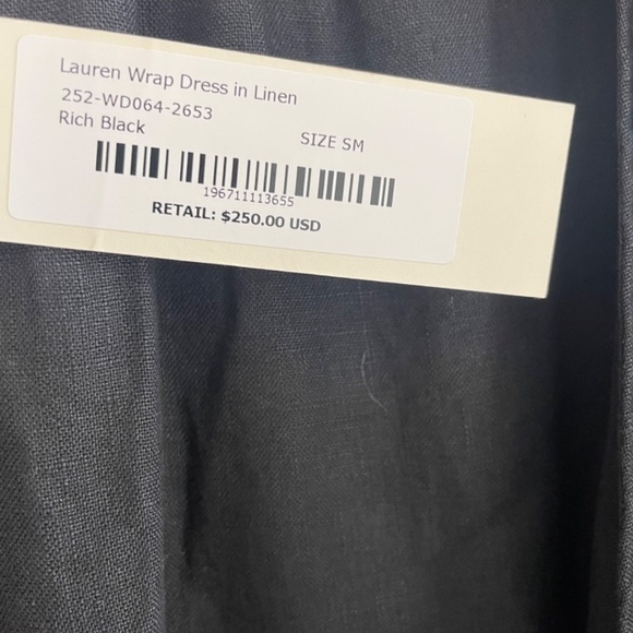 Alex Mill Lauren Wrap Dress in Linen, Size S, NWT - Picture 3 of 7